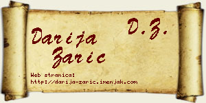 Darija Zarić vizit kartica